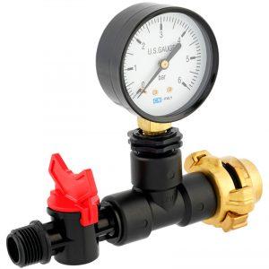 Messgerät mit Manometer für Wassermenge Druck/Durchfluss Verlegerohre für die Gartenbewässerung
