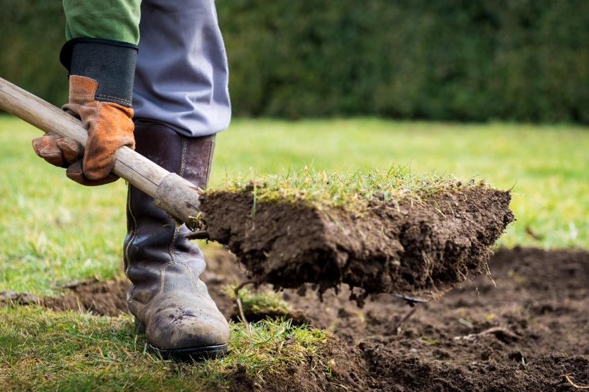 Boden-umgraben - Gartenarbeit im Dezember